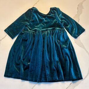 Mila & Rose Velvet Green Dress
